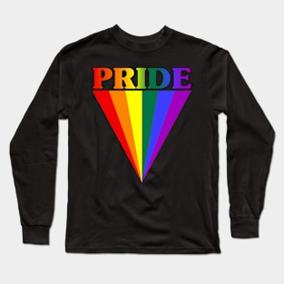 Pride triangle rainbow colors gift idea Long Sleeve T-Shirt